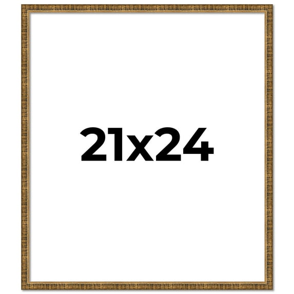 21x24 Frame Gold Kingsley Distressed Solid Wood Picture Frame Width 0.75 Inches | Interior Frame