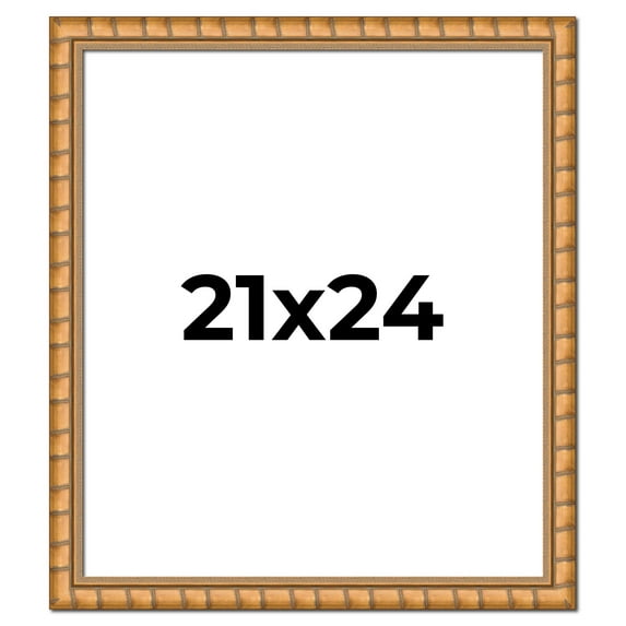 21x24 Frame Gold Real Wood Picture Frame Width 1.5 inches | Interior Frame Depth 0.5 inches |