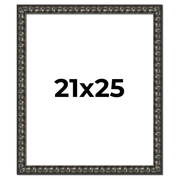 21x25 Frame Black-Brown Medieval Solid Wood Picture Frame | 1.5 Inch Moulding Width | Gotham