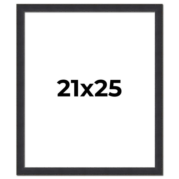 21x25 Frame Black Real Wood Picture Frame Width 1.25 Inches | Interior Frame Depth 0.5 Inches |