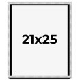 thumbnail image 1 of 21x25 Frame Brushed Silver Solid Wood Picture Frame | 0.75 Inch Moulding Width | Rabbet Depth 0.75, 1 of 5