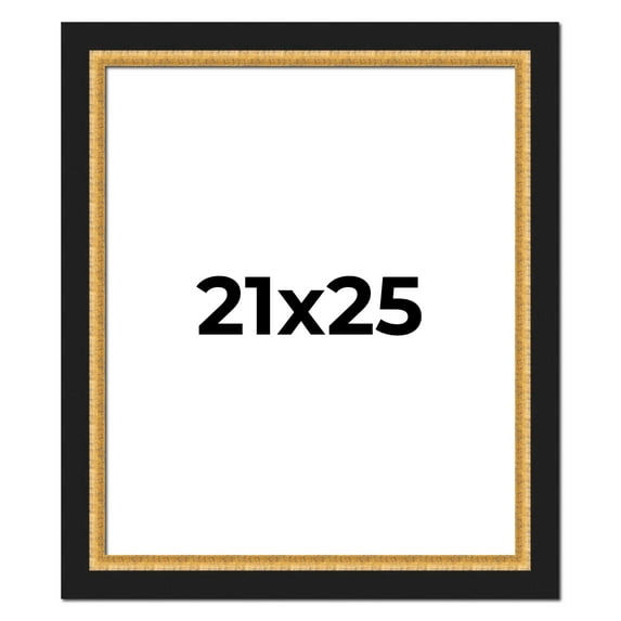 21x25 Frame Gold Real Wood Picture Frame Width 2.25 Inches | Interior Frame Depth 0.5 Inches |