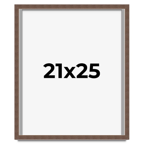 21x25 Shadow Box Frame Brown | 1.125 inches Deep Real Wood Rustic Shadowbox Display Frame | UV