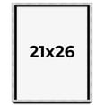 thumbnail image 1 of 21x26 Frame Brushed Silver Solid Wood Picture Frame | 0.75 Inch Moulding Width | Rabbet Depth 0.75, 1 of 5