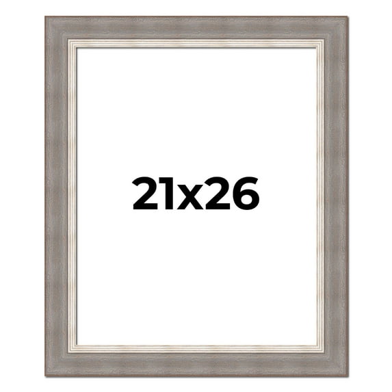 21x26 Frame Grey Real Wood Picture Frame Width 2.75 Inches | Interior Frame Depth 0.5 Inches |