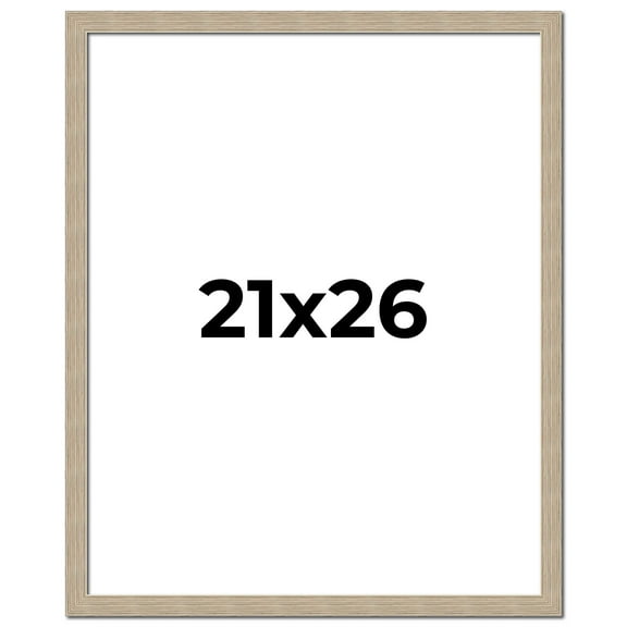 21x26 Frame Grey Solid Wood Picture Frame Width 1 Inches | Interior Frame Depth 0.5 Inches |