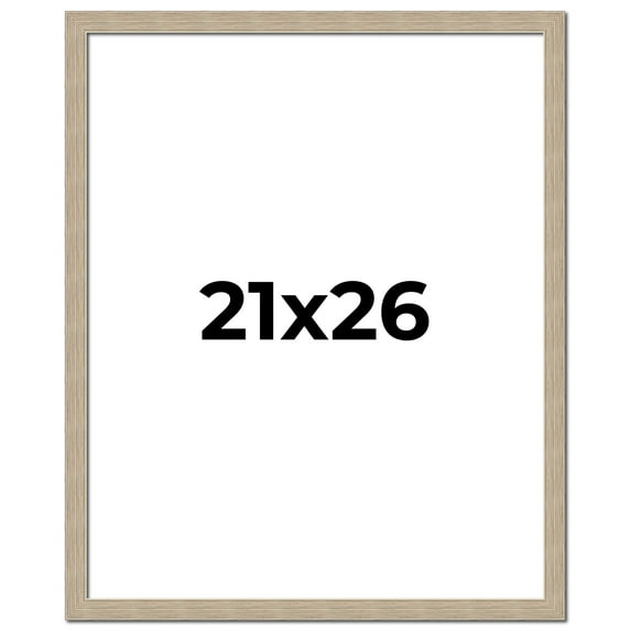 21x26 Frame Grey Solid Wood Picture Frame Width 1 Inches | Interior Frame Depth 0.5 Inches |