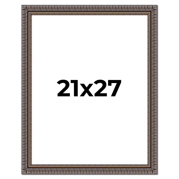 21x27 Frame Black Feather Payton Ornate Solid Wood Picture Frame Width 1.75 Inches | Interior Depth