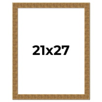 21x27 Frame Black and Gold Distressed Solid Wood Sonoma Picture Frame | 1.625 Inch Moulding Width |