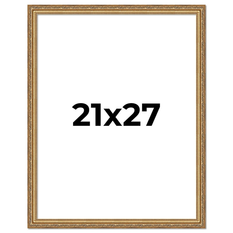 21x27 Frame Gold Solid Wood Picture Frame Width 1.25 Inches