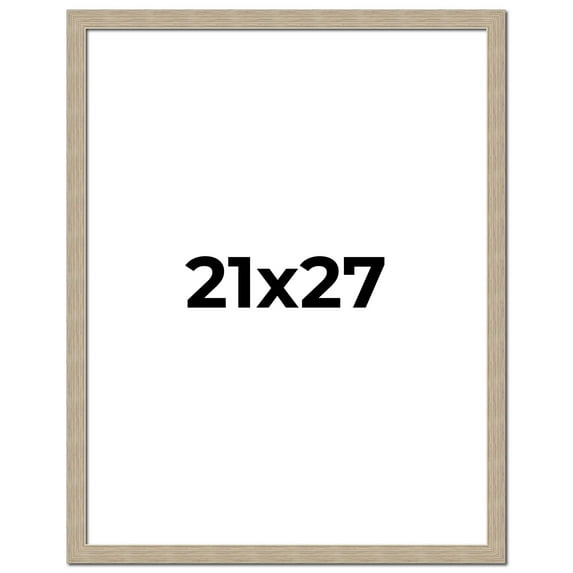 21x27 Frame Grey Solid Wood Picture Frame Width 1 Inches | Interior Frame Depth 0.5 Inches |