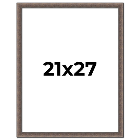 21x27 Frame Silver Real Wood Picture Frame Width 1.25 Inches | Interior Frame Depth 0.5 Inches |