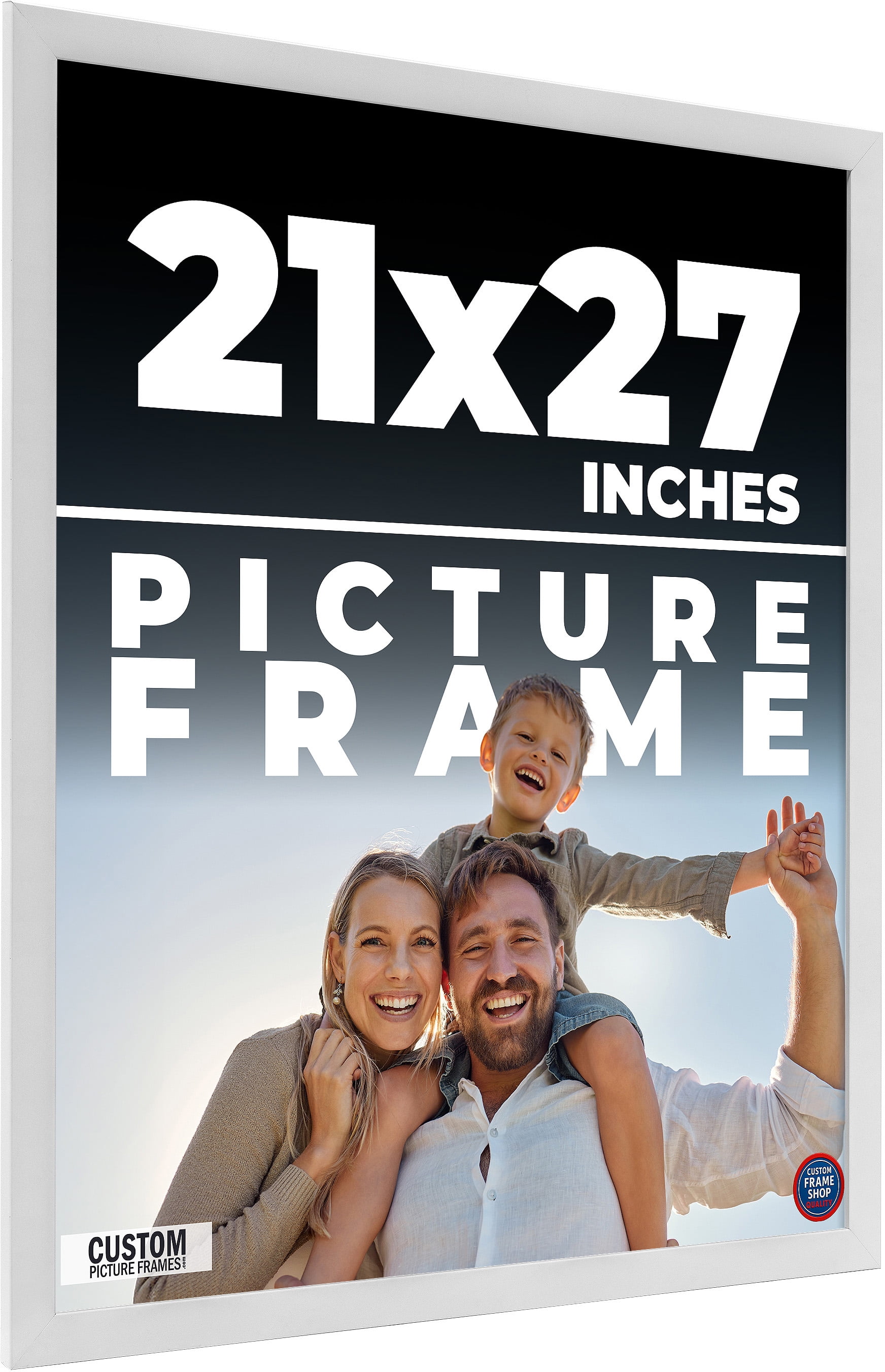 21x27 Frame White Real Wood Picture Frame Width 0.75 inches