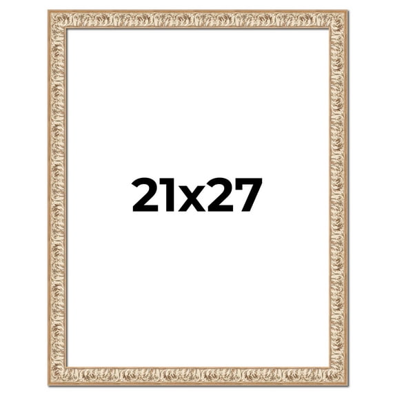 21x27 Frame White Real Wood Picture Frame Width 1.5 inches | Interior Frame Depth 0.5 inches |