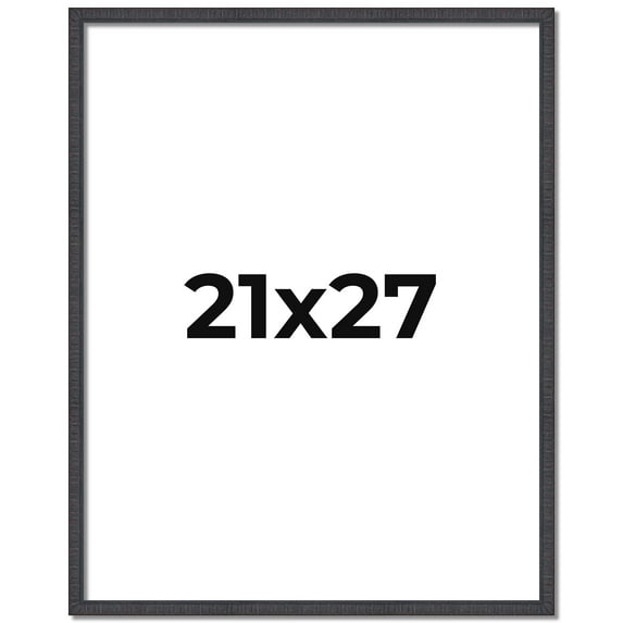 21x27 Rustic Brown Real Wood Picture Frame Width 0.75 inches | Interior Frame Depth 0.5 inches |