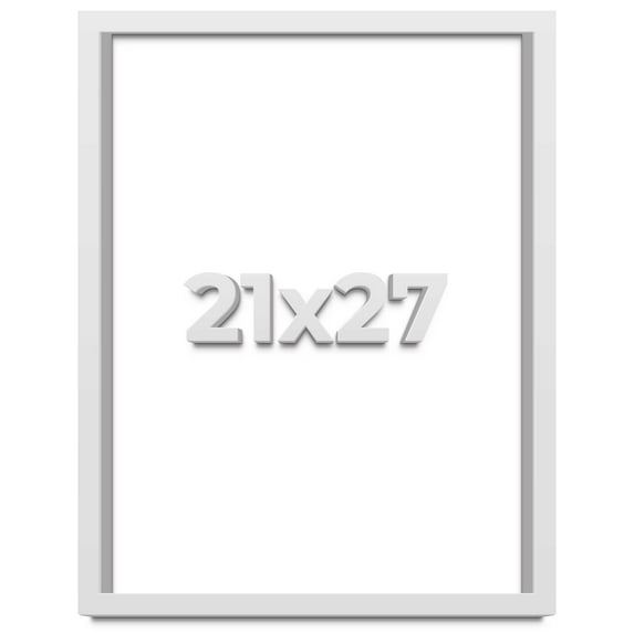 21x27 Shadow Box High Gloss White Display Frame | 1.625 Inches Deep | 1 Inch Moulding Width | Solid
