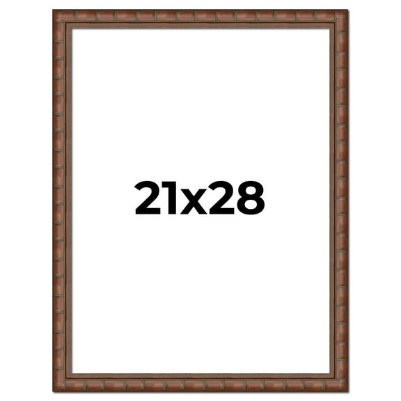 21x28 Dark Brown Bamboo Real Wood Picture Frame Width 1.5 inches | Interior Frame Depth 0.5 inches