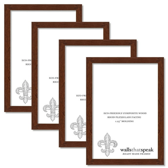 21x28 Dark Walnut Rustic Pine Picture Frame for Puzzles Posters Photos or Artwork (4-Pack)