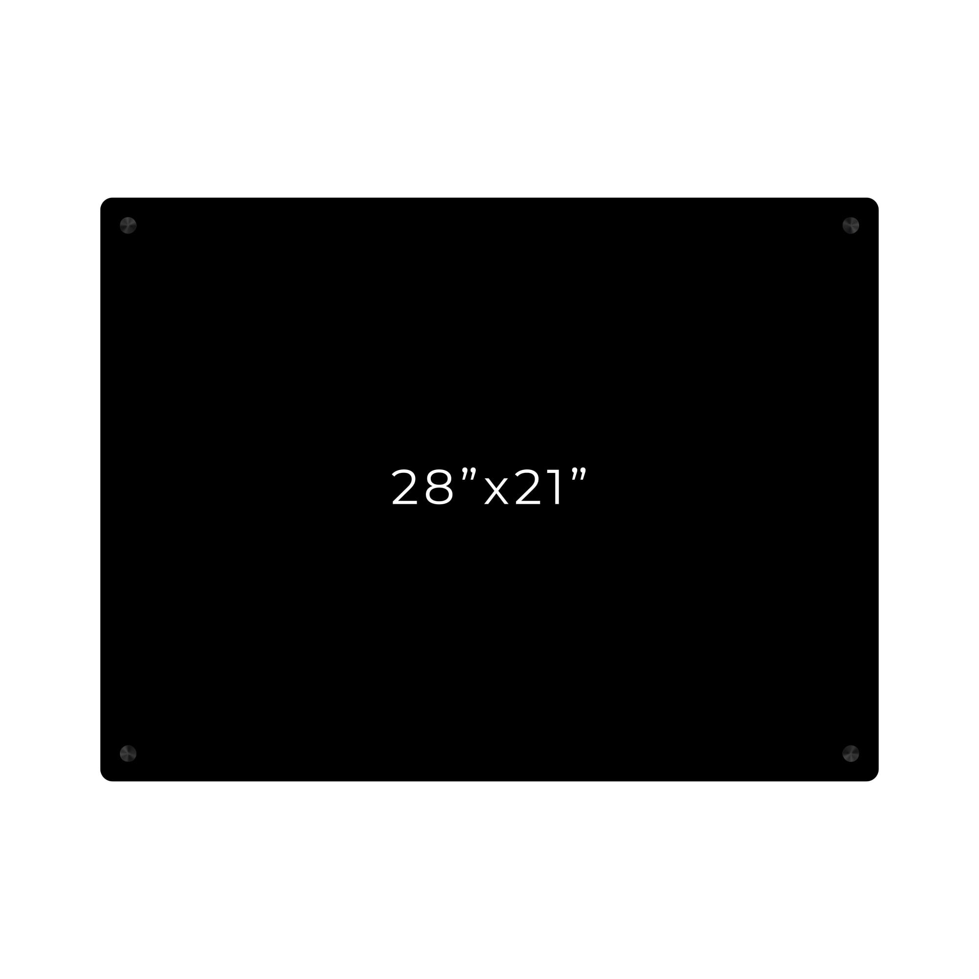 21x28 Dry Erase Board for Wall - with .25 Black Acrylic and Black Stand Off Finish - Perfect Whiteboard for Office, Home, Classroom - Durable and Stylish .25 Black Acrylic Dry Erase Board