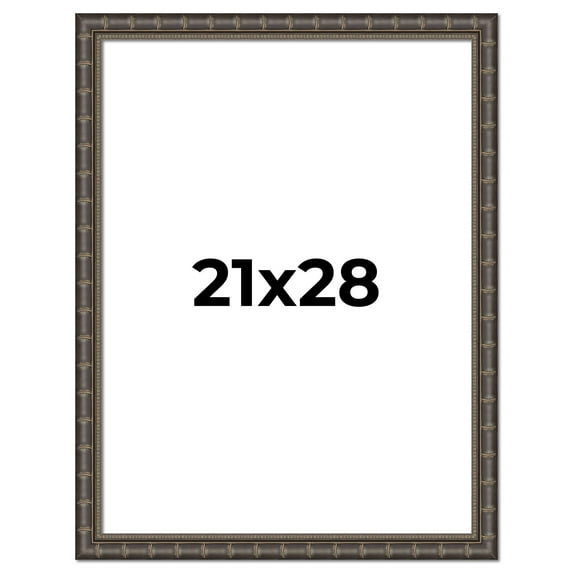 21x28 Frame Black Bamboo Solid Wood Picture Frame Width 1.5 Inches | Interior Frame Depth 0.5