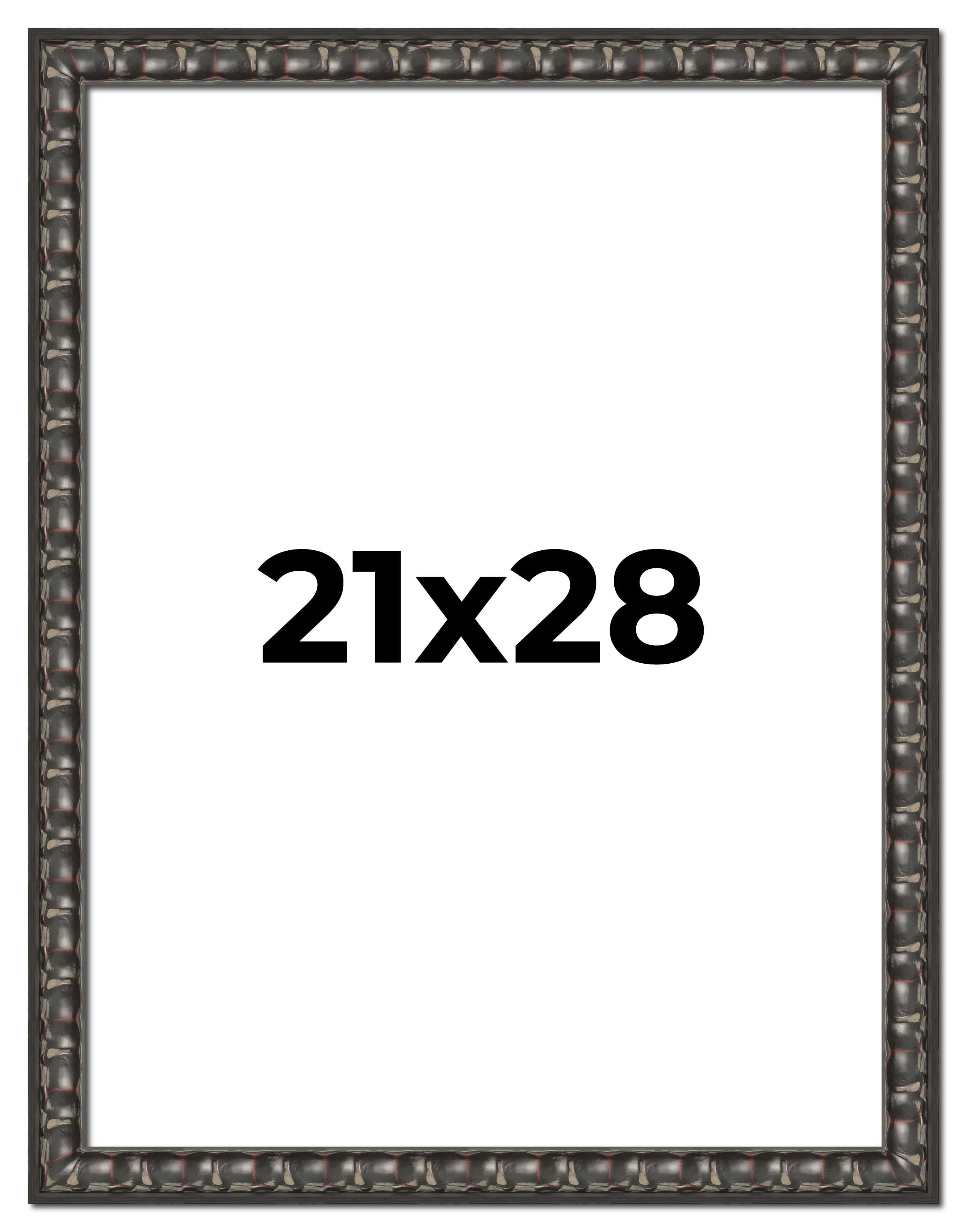 21x28 Frame Black-Brown Medieval Solid Wood Picture Frame | 1.5 Inch ...
