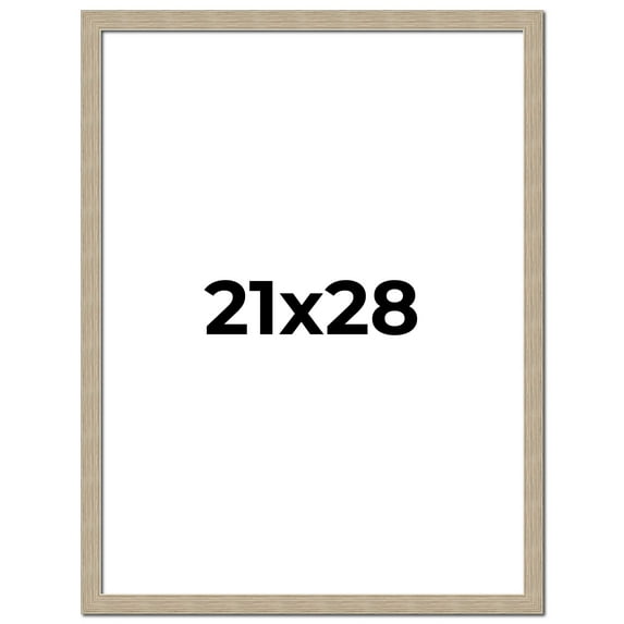 21x28 Frame Grey Solid Wood Picture Frame Width 1 Inches | Interior Frame Depth 0.5 Inches |
