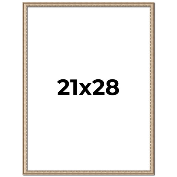 21x28 Frame Silver Real Wood Picture Frame Width 0.75 Inches | Interior Frame Depth 0.5 Inches |