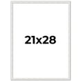 thumbnail image 1 of 21x28 Frame White Scuffed Rustic Solid Wood Picture Frame | 0.75 Inch Moulding Width| Includes UV, 1 of 8