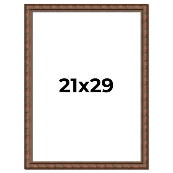 21x29 Dark Brown Bamboo Real Wood Picture Frame Width 1.5 inches | Interior Frame Depth 0.5 inches