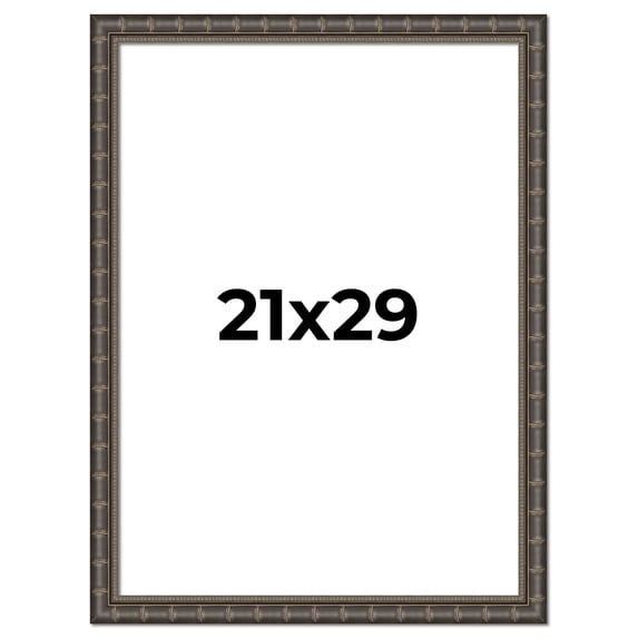 21x29 Frame Black Bamboo Solid Wood Picture Frame Width 1.5 Inches | Interior Frame Depth 0.5