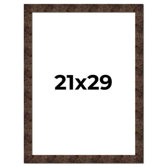 21x29 Frame Brown Burl Real Wood Picture Frame Width 1.625 Inches | Interior Frame Depth 0.5 Inches