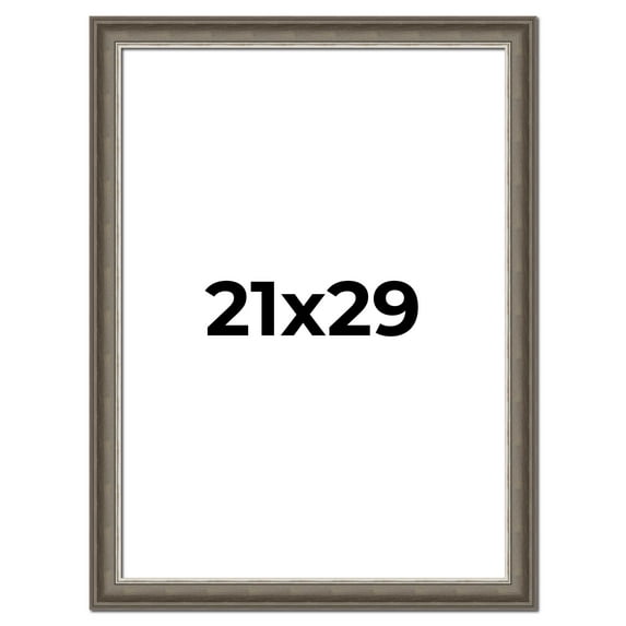 21x29 Frame Brown Solid Wood Picture Frame | 1.75 Inch Moulding Width | Austin Frame Complete with