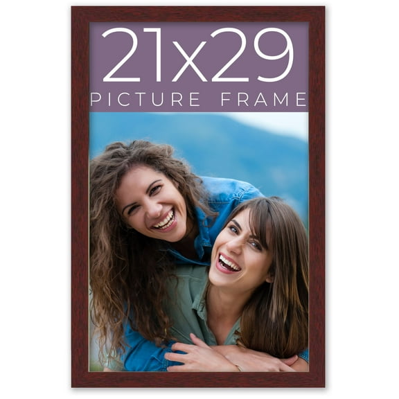 21x29 Frame Brown Solid Wood Picture Frame Width 0.75 Inches | Interior Frame Depth 0.5 Inches |
