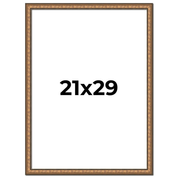 21x29 Frame Gold Real Wood Picture Frame Width 1.25 inches | Interior Frame Depth 0.5 inches |