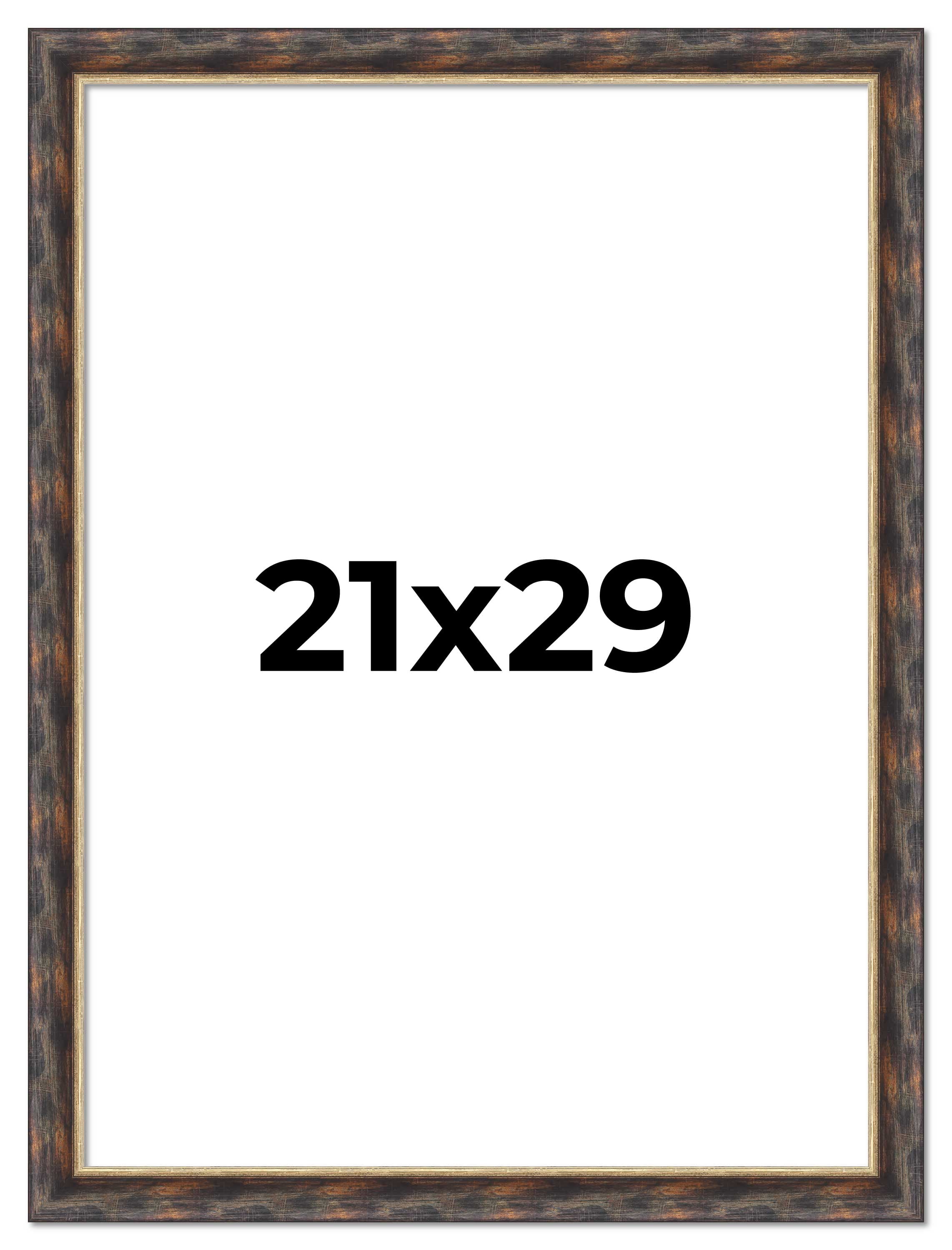 21x29 Frame Gold Real Wood Picture Frame Width 1.5 inches | Interior ...