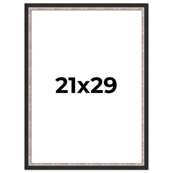 21x29 Frame Silver Real Wood Picture Frame Width 1.25 Inches | Interior Frame Depth 0.75 Inches |