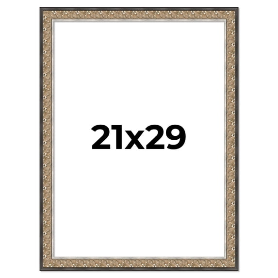 21x29 Frame Silver Real Wood Picture Frame Width 1.75 Inches | Interior Frame Depth 0.5 Inches |