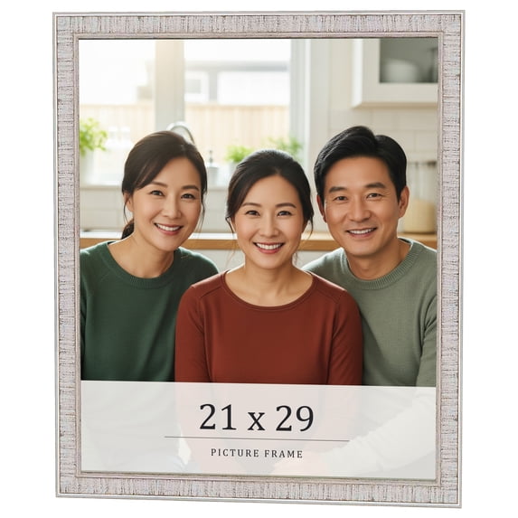 21x29 Frame White Real Wood Picture Frame Width 0.75 inches | Interior Frame Depth 0.5 inches |