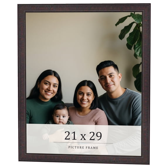 21x29 Rustic Brown Real Wood Picture Frame Width 0.75 inches | Interior Frame Depth 0.5 inches |