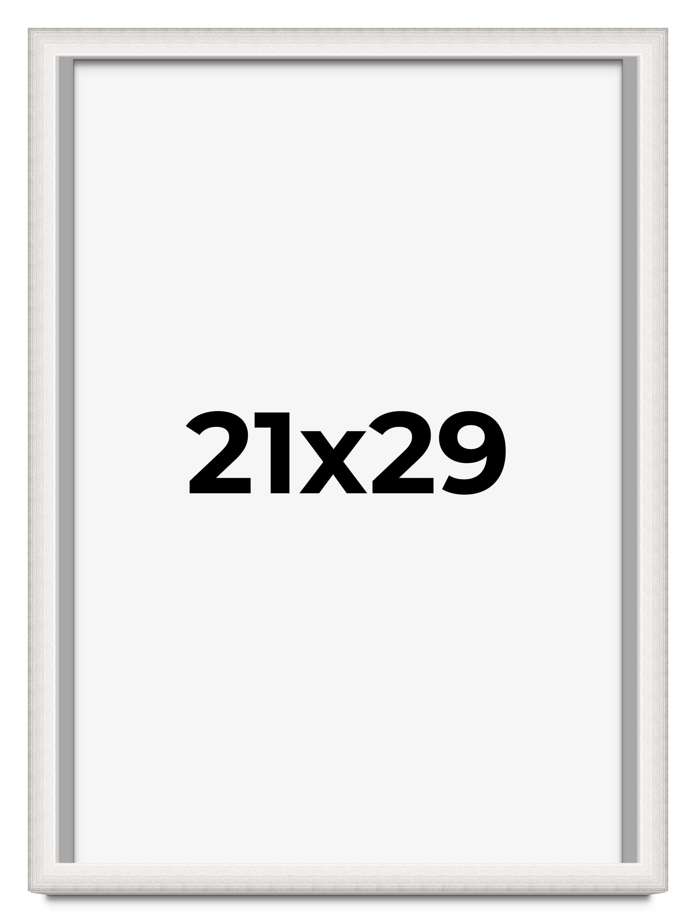 21x29 Shadow Box Silver Brushed Striped Display Frame | 1.625 Inches ...
