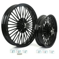 21x3.5 & 16x3.5 Front Rear Wheels Fat Spokes Dual Disc for Harley Softail Fatboy Heritage Classic Custom