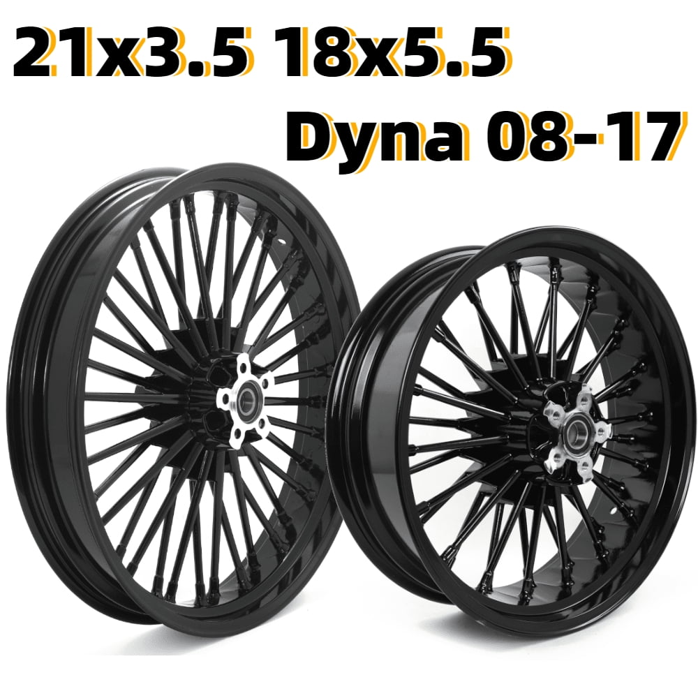 X Rider Rims 21x3.5 18x5.5 Fat Spoke Wheels Rims 25mm Bearing for Harley Dyna Low ...