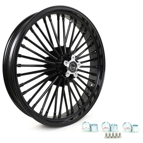 21x3.5 Fat Spoke Front Wheel Rim Dual Disc For Harley Electra Glide FLHT Softail Fatboy FLSTF