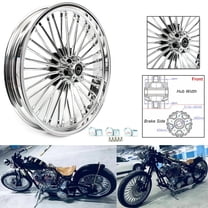 21x3.5 Front Wheel Rim Dual Disc Fat Spokes For Harley Touring Softail Electra Glide Dyna