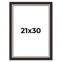 21x30 Frame Black Real Wood Picture Frame Width 2.25 Inches | Interior Frame Depth 0.5 Inches |