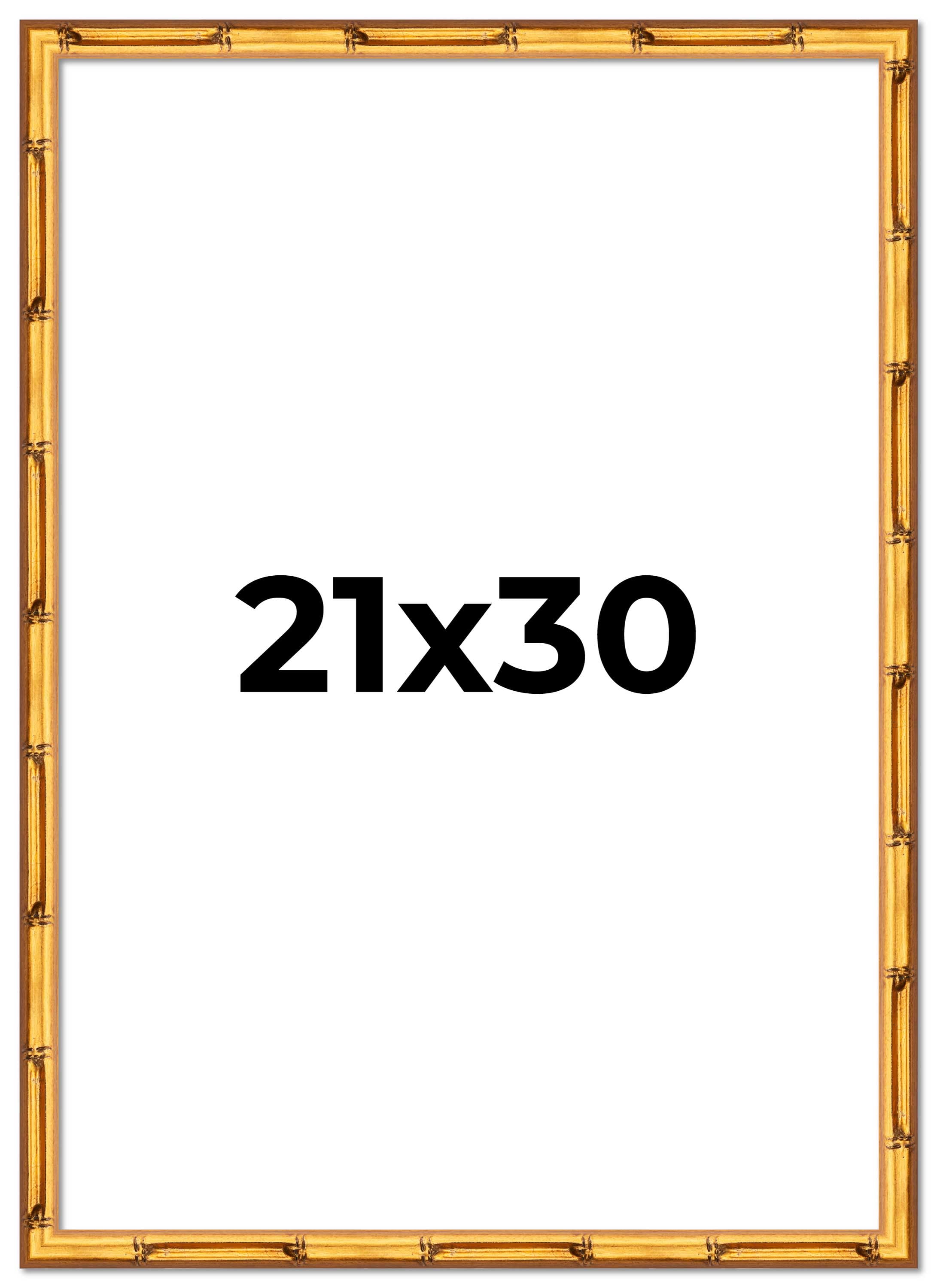 21x30 Frame Gold Bamboo Solid Wood Picture Frame | 1 Inch Moulding ...