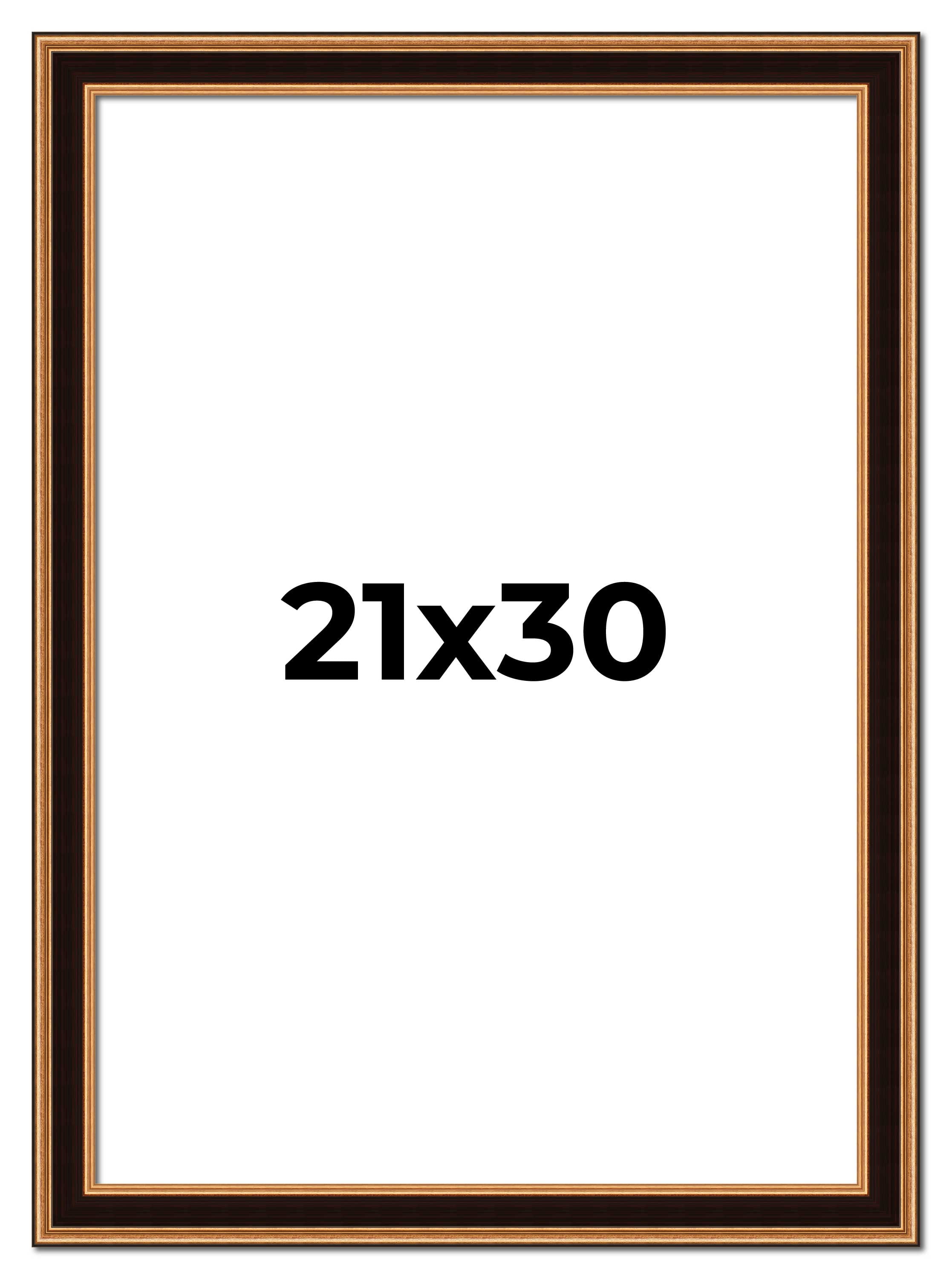 21x30-Frame-Gold-Brown-Plein-