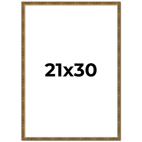 21x30 Frame Gold Solid Wood Picture Frame - Complete Modern Photo Frame Includes UV Acrylic