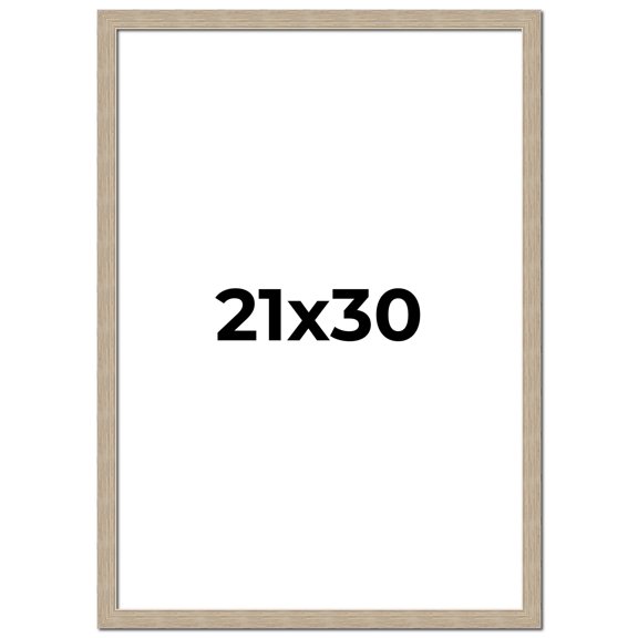 21x30 Frame Grey Solid Wood Picture Frame Width 1 Inches | Interior Frame Depth 0.5 Inches |