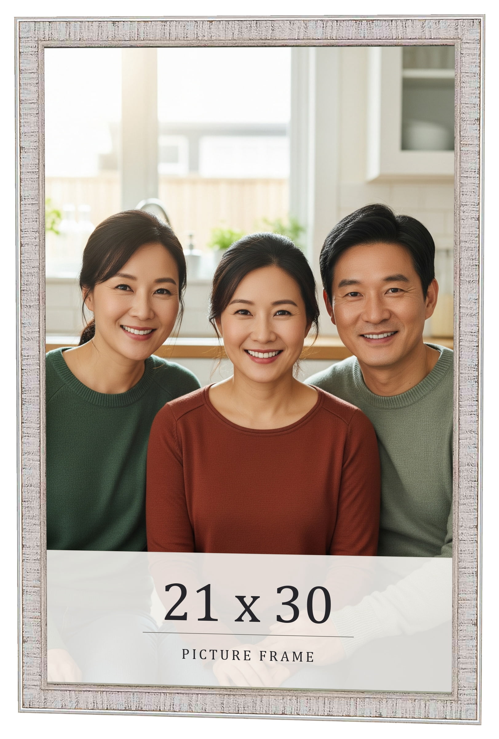 21x30 Frame White Real Wood Picture Frame Width 0.75 inches
